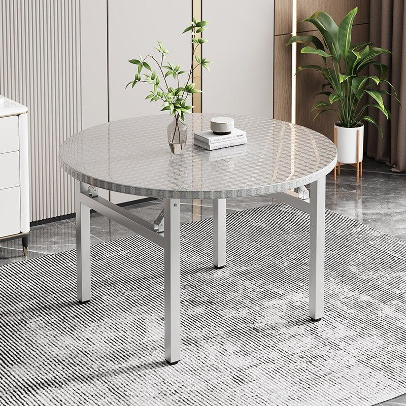 304不锈钢餐桌圆桌折叠桌子家用宿舍出租房酒店吃饭桌桌摆摊便携,淘宝优惠券,粉丝福利购,淘宝优惠卷