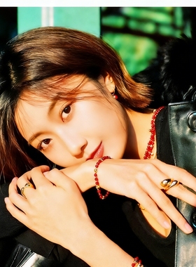 青岛高品质SAVI同款如意兔红玉髓串珠项链铜镀18k金红色宝石手链