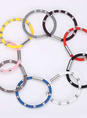 情侣款硅胶手环手腕带负离子能量平衡男女户外运动防水硅胶手链饰