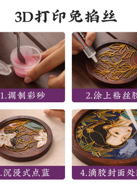 鎏欢非遗景泰蓝掐丝杯垫礼品