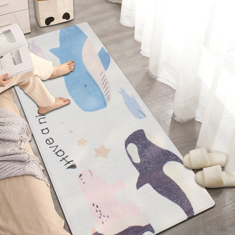 羊羔绒简约床边地毯卧室少女地垫房间毯子长条可爱卡通家用地垫,淘宝优惠券,粉丝福利购,淘宝优惠卷