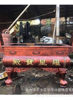 定制纯铜大香炉方形铜香炉江西纯铜香炉铸造厂家大铜香炉