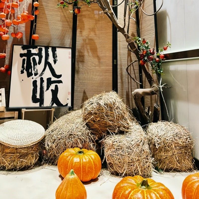 秋收装饰方形草垛秋日秋季商铺橱窗农场造景布置道具稻草围炉煮茶,淘宝优惠券,粉丝福利购,淘宝优惠卷