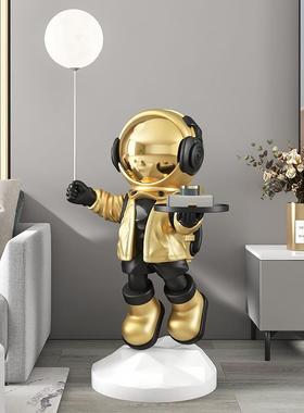 大型宇航员客厅落地摆件电视柜旁边家居饰品太空人托盘乔迁礼物