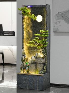 水幕墙流水屏风客厅隔断酒店景观摆件办公室装饰别墅庭院假山鱼池