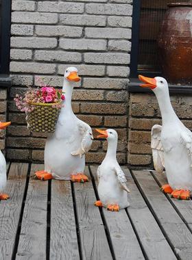 别墅花园摆件仿真动物鸭子雕塑田园院子户外庭院装饰园林景观小品