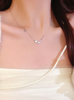 韩系甜美气质星星项链毛衣链