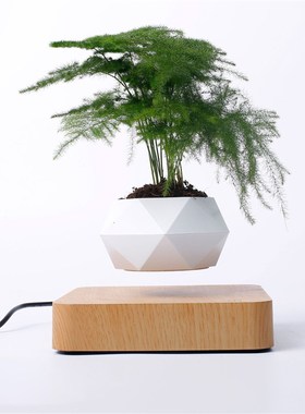 磁悬浮创意家居摆件花盆盆栽黑科技办公室桌面摆件创意礼品礼物