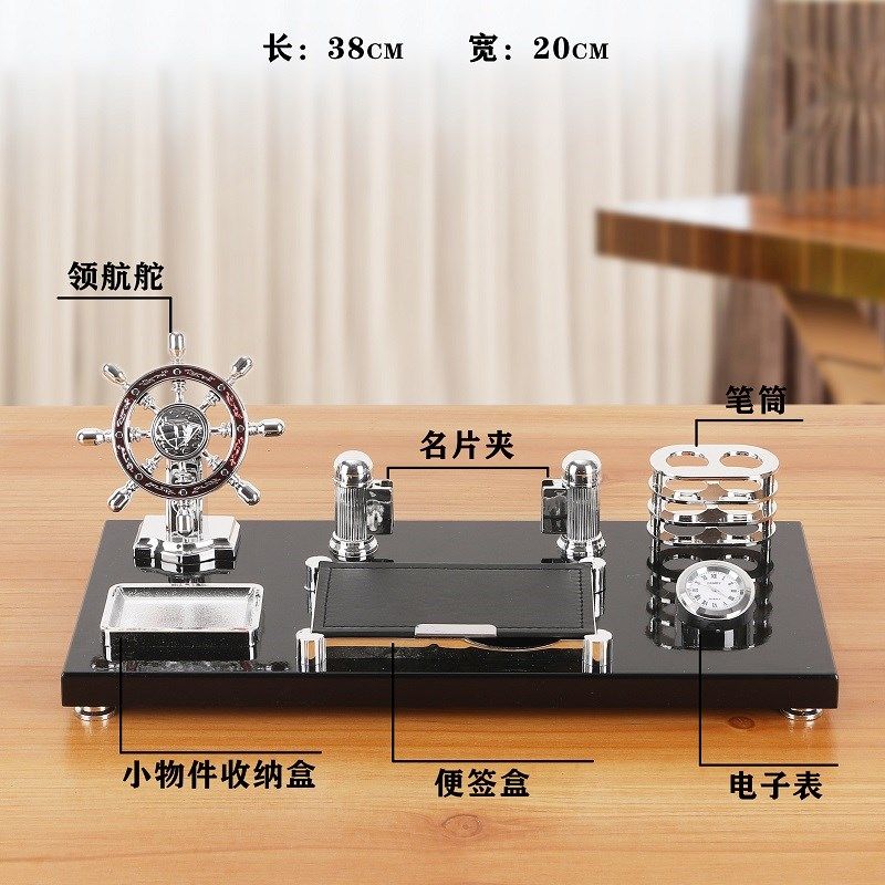 笔筒办公室装饰品桌面高档工艺品创意商务礼品招财文台,淘宝优惠券,粉丝福利购,淘宝优惠卷