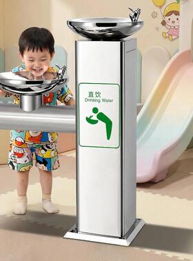 户外饮水机按压喷嘴直饮机不锈钢饮水台公园广场洗手池园艺创意
