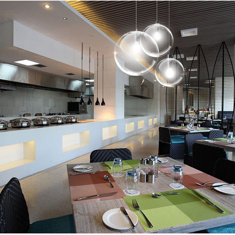 泡泡球形吊灯现代设计吧台饭桌过道店铺玻璃圆球灯具,淘宝优惠券,粉丝福利购,淘宝优惠卷