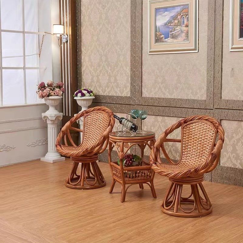 藤椅三件真藤阳台椅客厅茶几桌椅旋转椅单人藤椅靠背椅,淘宝优惠券,粉丝福利购,淘宝优惠卷