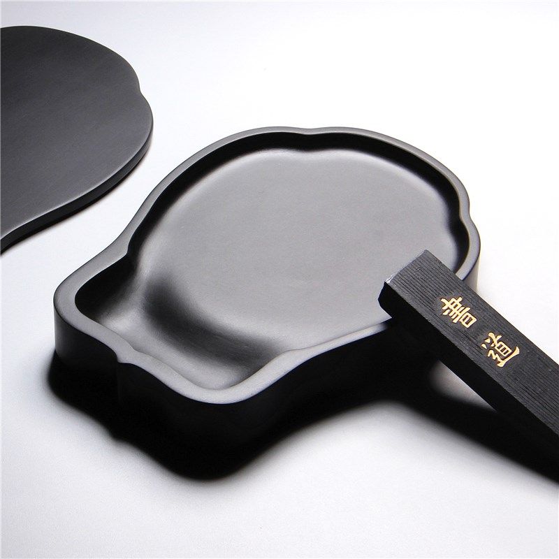 正宗歙砚老坑 带盖素意砚 天然黑龙尾砚台文房书法小楷礼品砚,淘宝优惠券,粉丝福利购,淘宝优惠卷