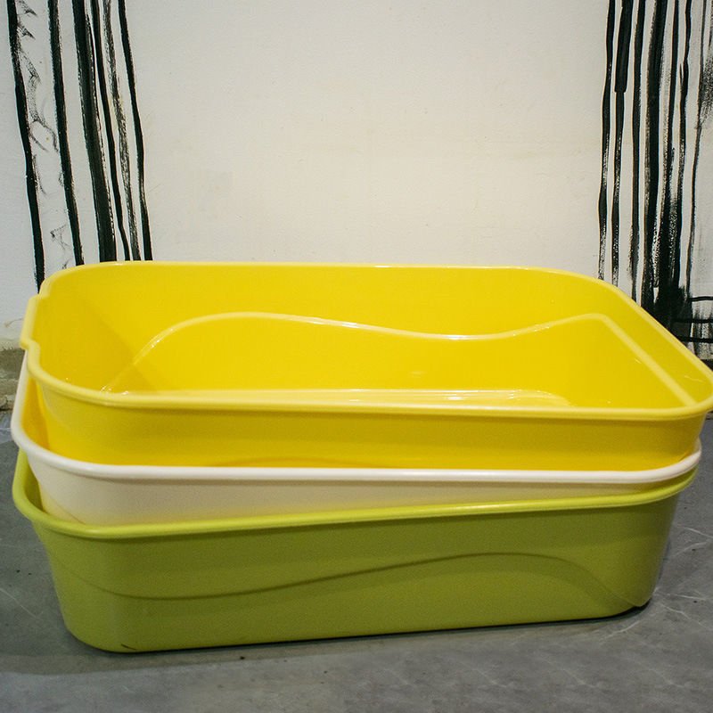 猫砂盆简易大号半封闭式猫咪上厕所可爱幼猫猫盆宠物用品直销厂家 - 图0