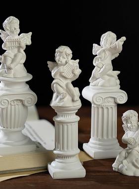 北欧古希腊神庙科林斯式立柱仿石膏树脂摆件家居客厅装饰拍摄道具