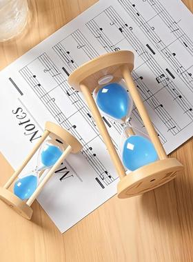 摆件迷你计时器小沙漏高级感夜光玻璃流沙时间儿童刷牙沙漏房间