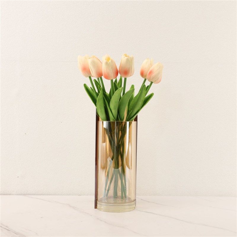 水晶玻璃错位花瓶轻奢创意家居客厅样板房间办公桌面装饰花器摆件,淘宝优惠券,粉丝福利购,淘宝优惠卷