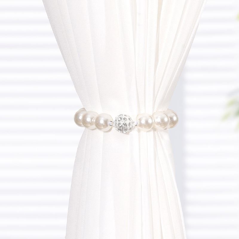 磁吸窗帘绑带窗纱精美珍珠磁吸扣窗帘绑带免打孔磁铁窗帘扣捆绑绳,淘宝优惠券,粉丝福利购,淘宝优惠卷