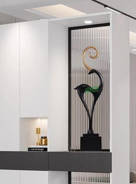 艺术鹿摆件玄关高级感意式客厅酒柜电视柜壁龛装饰品简约现代设计