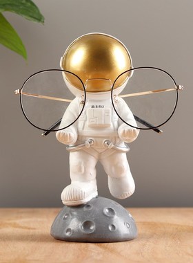 创意桌面收纳眼镜支架太空宇航员造型放置眼镜展示架实用可爱摆件