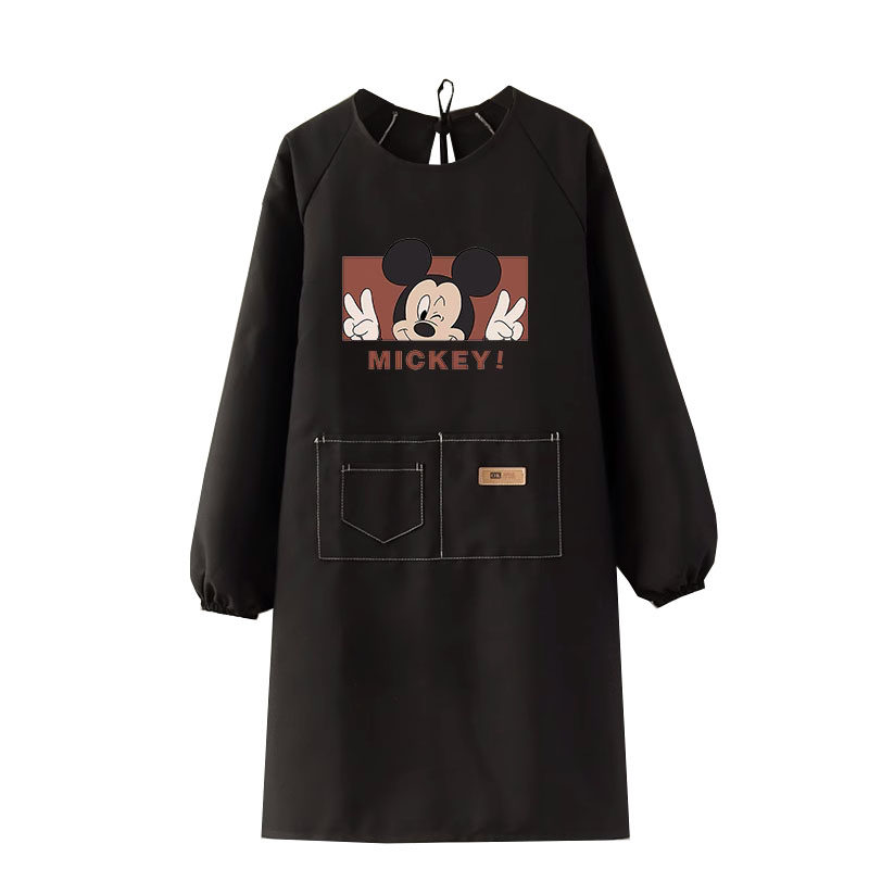 时尚成人帆布长袖围裙透气耐磨工作服定制logo简约家用厨房罩衣女,淘宝优惠券,粉丝福利购,淘宝优惠卷