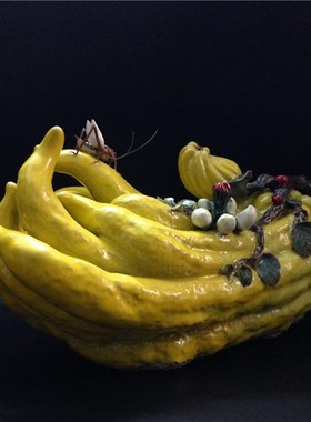 石湾公仔陶瓷佛手创意家居客厅博古架电视柜饰品摆件乔迁工艺礼品