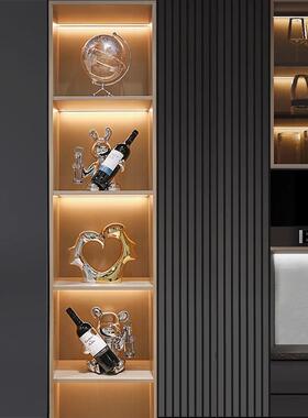 兔子红酒架装饰品客厅轻奢餐柜酒托 托酒柜高档摆件乔迁新居礼品