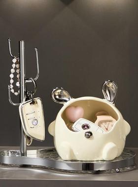 创意入户玄关摆件钥匙收纳高级感客厅桌面装饰置物架乔迁新居礼物