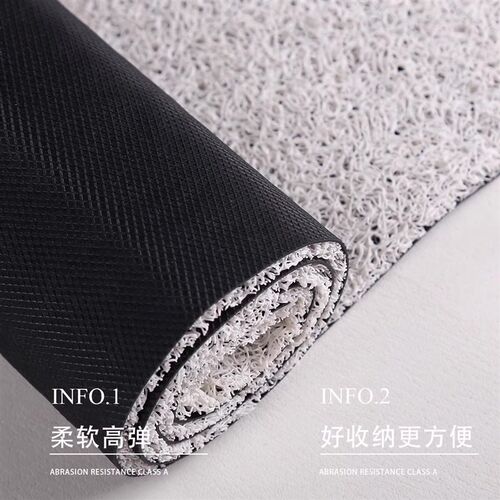 PVC丝圈入户门地垫室外门口进门刮泥除尘脚垫可裁剪防滑耐脏地毯 - 图1