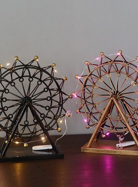 复古铁艺摩天轮摆件创意家居客厅橱窗摆设装饰结婚礼物饰品礼品女