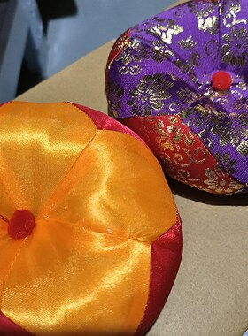 木鱼佛音垫子莲花彩垫打击乐器配垫棉布通用双色法器绸缎配套棉垫