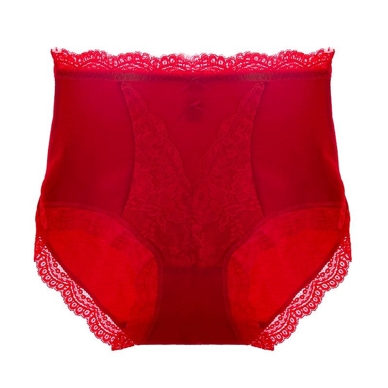 龙年本命年婚庆红色高腰中腰纯棉大码内裤女胖MM200斤新年喜庆红,淘宝优惠券,粉丝福利购,淘宝优惠卷