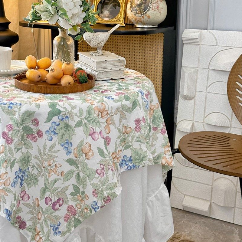 韩式小清新桌布法式田园风餐桌茶几台布长方形圆桌床头柜盖巾双层,淘宝优惠券,粉丝福利购,淘宝优惠卷