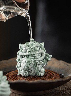 可爱治愈系小貔貅一对茶宠摆件创意瑞兽年年有鱼盆栽微景观装饰品