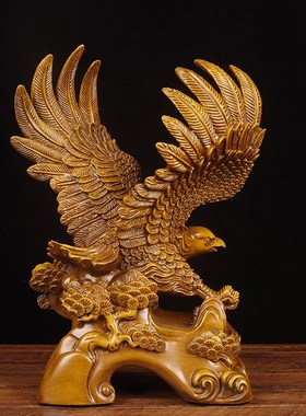 老鹰摆件大展鸿图招财新中式客厅办公室桌面装饰品公司开业贺礼