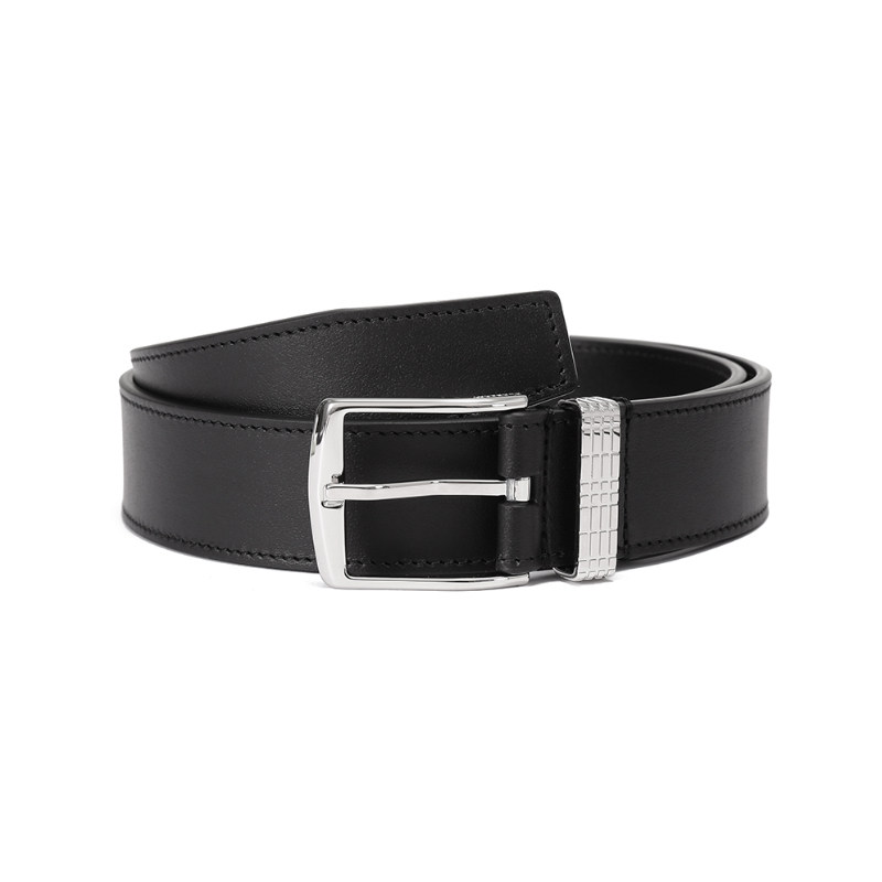 【自营】BURBERRY 男款银色扣头不可裁剪皮带腰带3.5cm 80659841