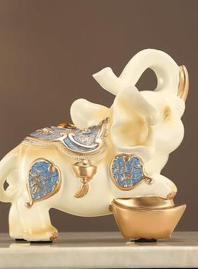 泰艺国客厅吸水对象大象招财一EST对摆件摆象设小居家工品装饰品