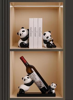 24082901贝美熊红酒架摆件汉客厅猫餐边柜酒柜装品新家饰乔迁之喜
