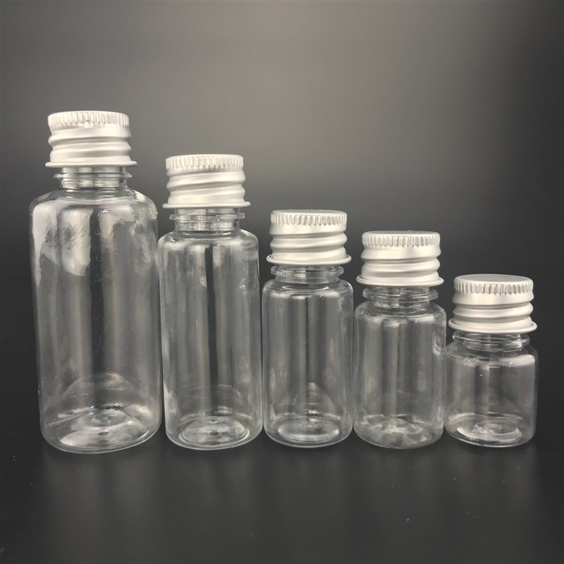 10ml/20/30/50/100ml毫升试样瓶 透明塑料液体样品分装空瓶子铝盖 - 图1