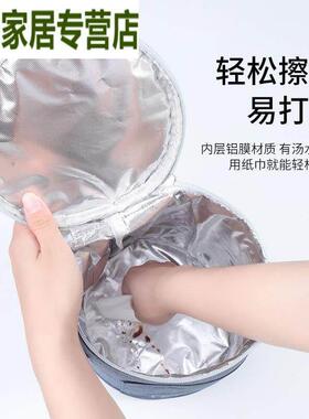 圆形保温桶手提袋饭盒袋子铝箔加厚饭桶套长效保温外套带饭便当包