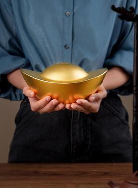 黄铜摆件 《金元宝之财源广进》铜工艺品 家居饰品 商铺开业礼品