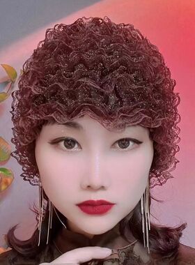 镂空花朵包头帽黑色蕾丝帽夏季薄款假发帽老年人妈妈帽遮白发专用