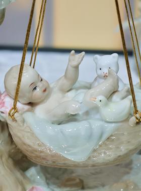 欧式陶瓷工艺品摆设品现代家居装饰品客厅人物摆件西洋女摆件礼品