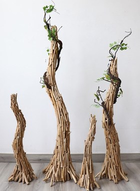 木质创意树干客厅装饰落地家居客厅玄关软装乔迁新居礼品