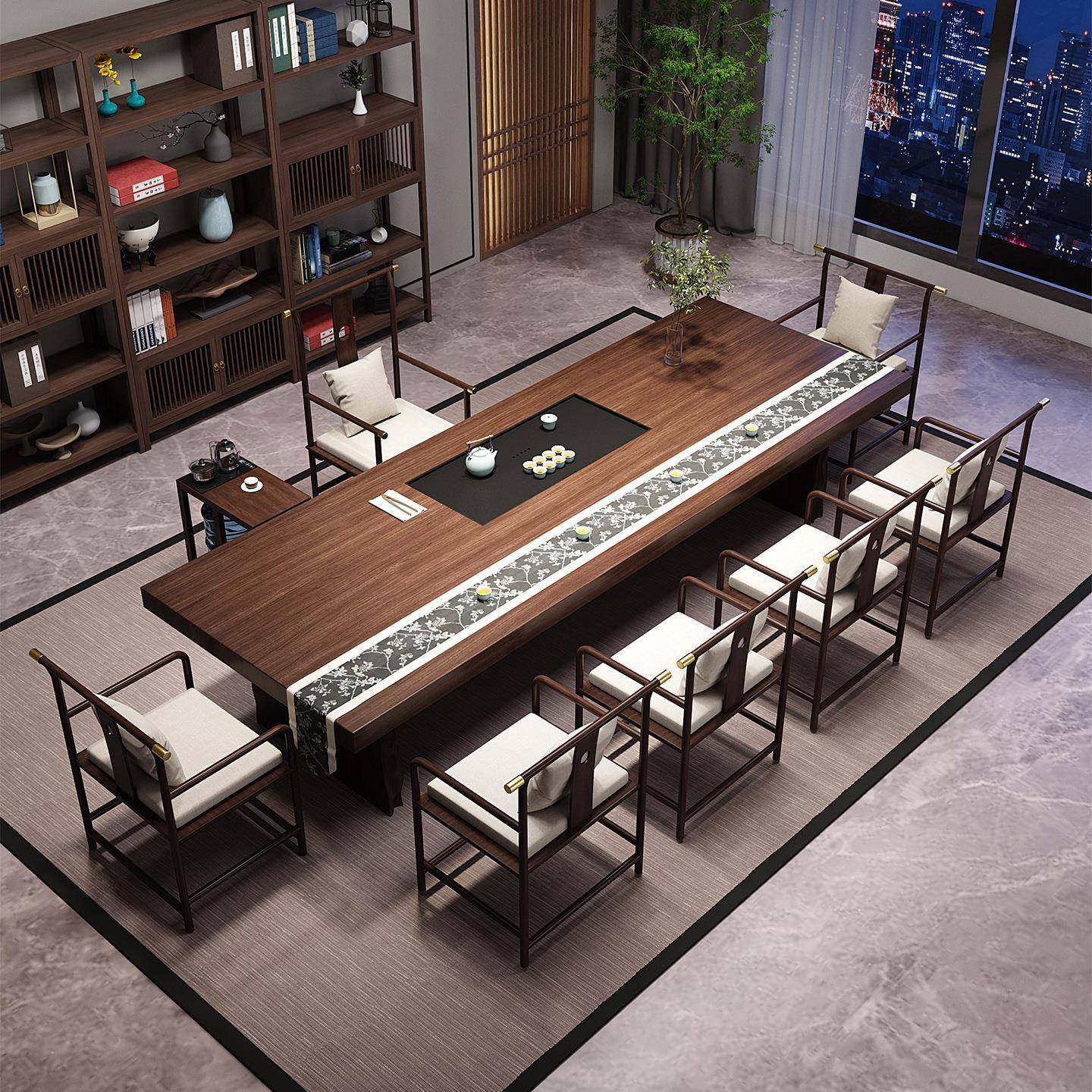 实木茶台茶桌中式大板茶桌泡茶桌椅组合家用办公室禅意茶室,淘宝优惠券,粉丝福利购,淘宝优惠卷