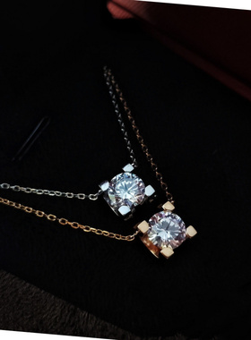 轻奢四爪单钻金色玫瑰锁骨链