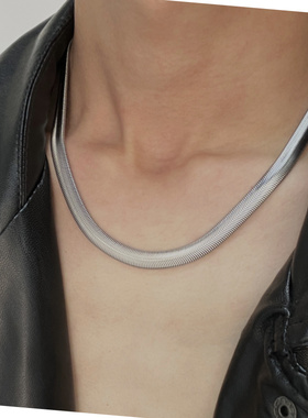 冷淡风钛钢蛇骨锁骨项链不掉色