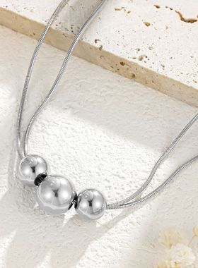 2025新款轻奢简约金色圆球吊坠