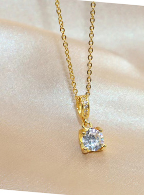 2025限定轻奢四爪锆石锁骨链