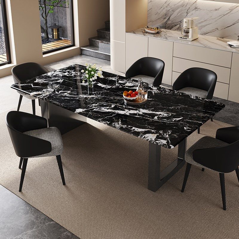 极简大理石餐桌椅高级感天然超晶石奢石长方形微晶石餐桌家用,淘宝优惠券,粉丝福利购,淘宝优惠卷
